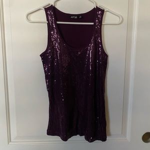 BRAND NEW Apt 9 Sparkly Purple Tank Top